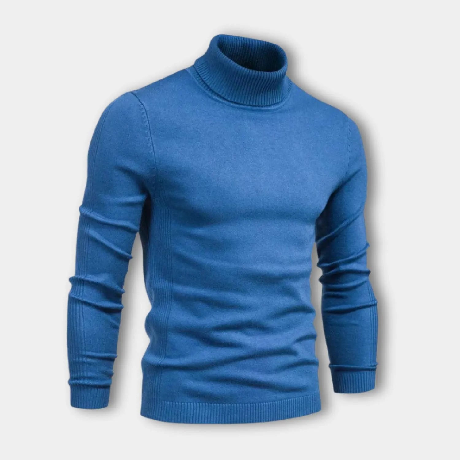 Men’s Slim-Fit Roll-Neck Jumper with Ribbed Cuffs | Leonil-Lanuvo