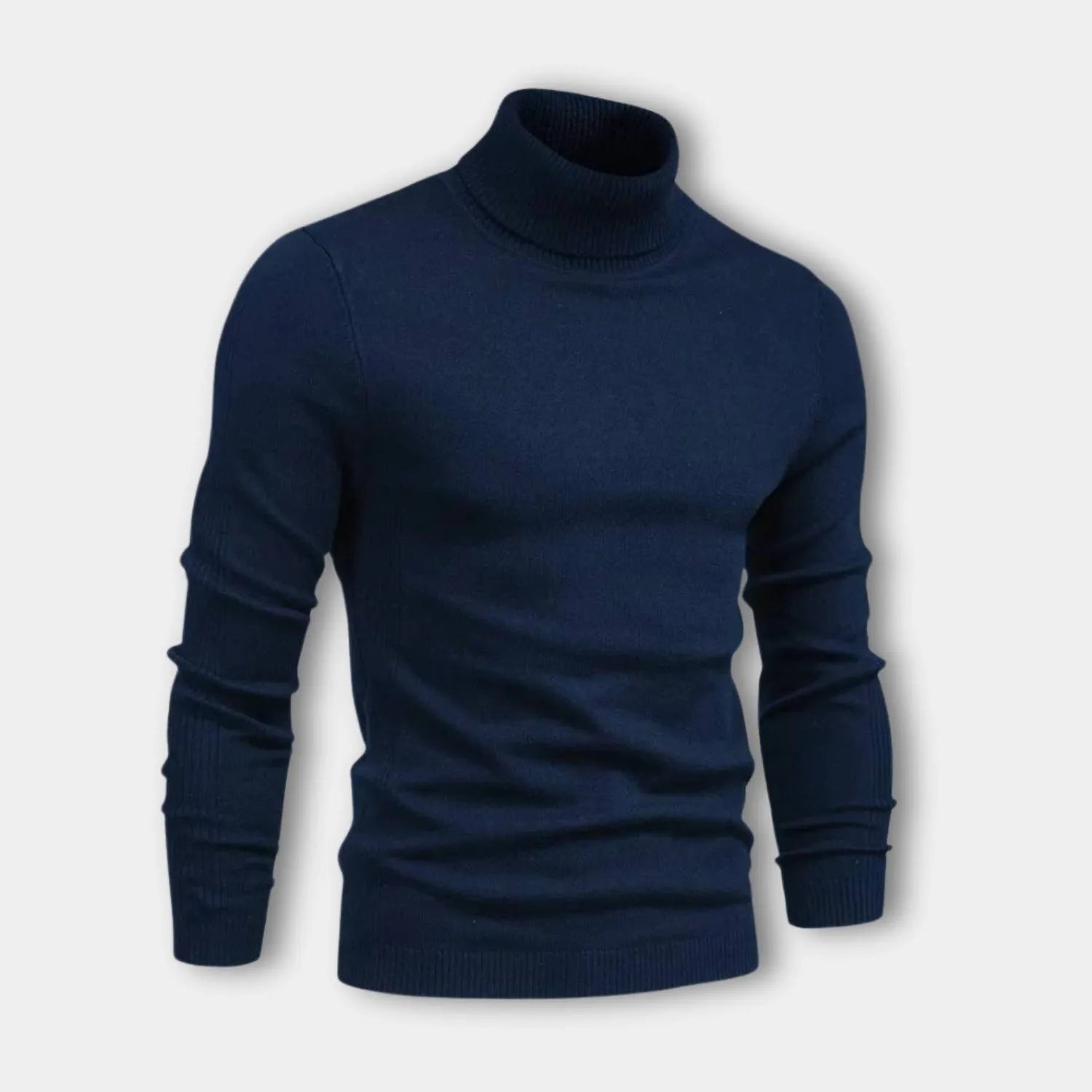 Men’s Slim-Fit Roll-Neck Jumper with Ribbed Cuffs | Leonil-Lanuvo