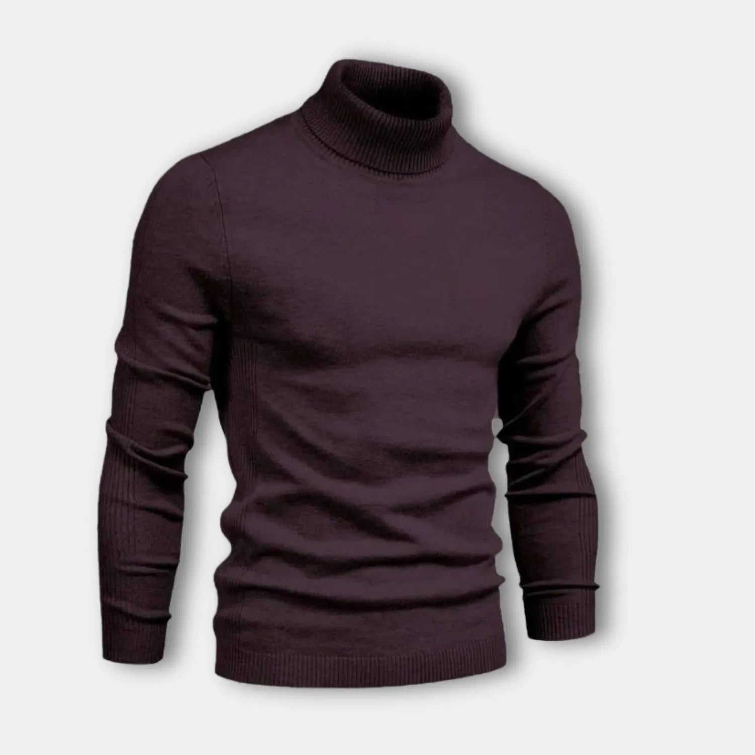 Men’s Slim-Fit Roll-Neck Jumper with Ribbed Cuffs | Leonil-Lanuvo