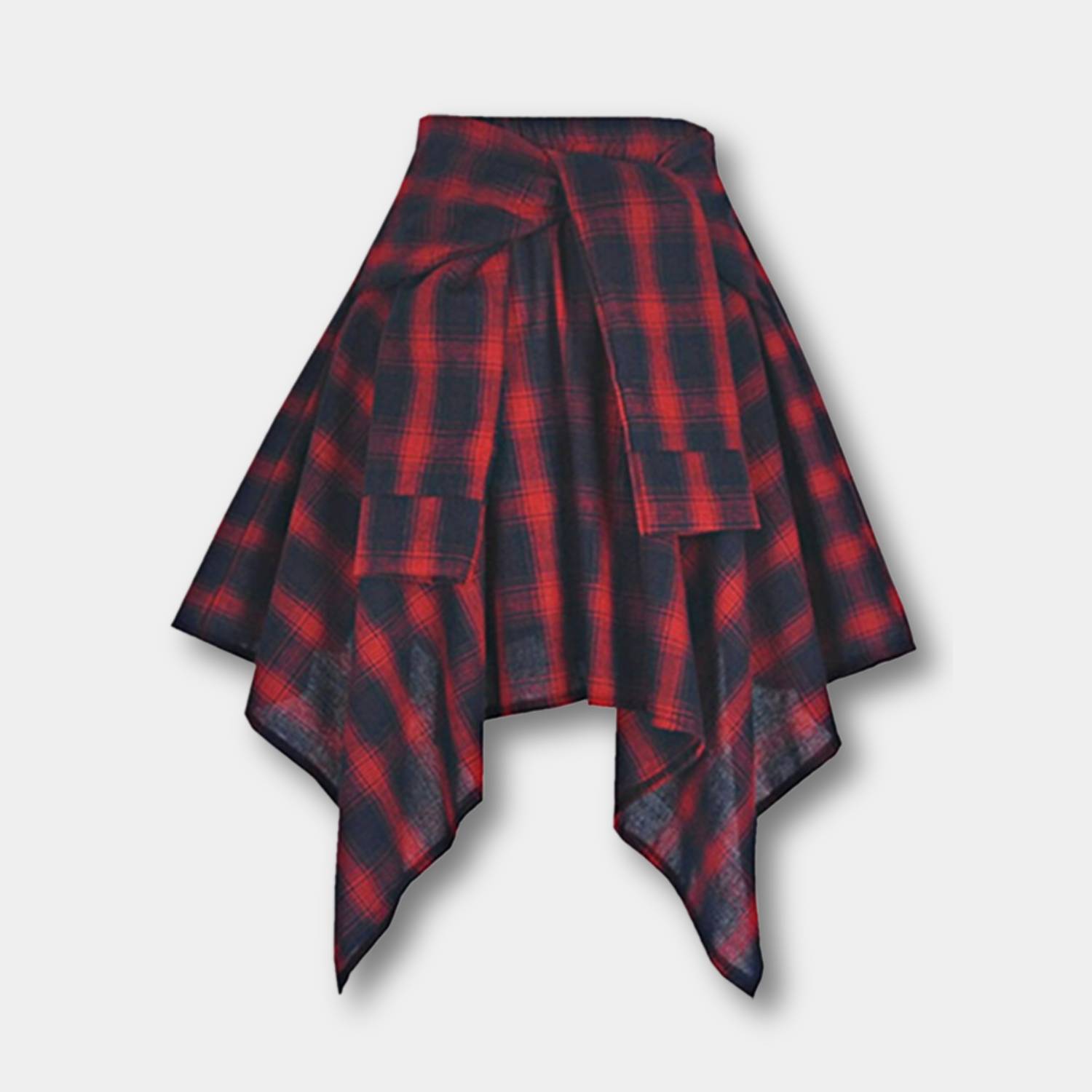 Casual Vintage Plaid Skirt for Women with Adjustable Waist | Charlotte-Lanuvo