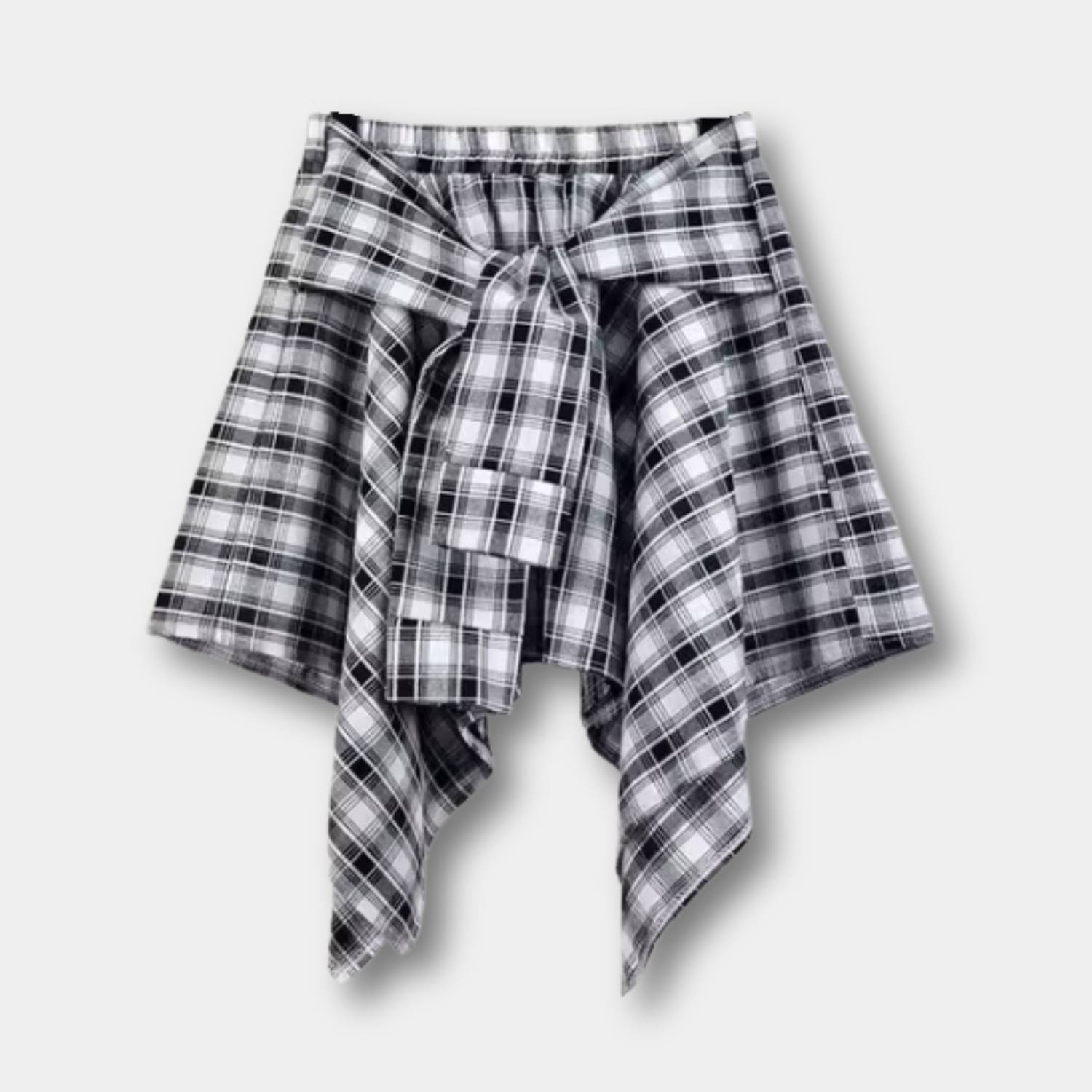 Casual Vintage Plaid Skirt for Women with Adjustable Waist | Charlotte-Lanuvo