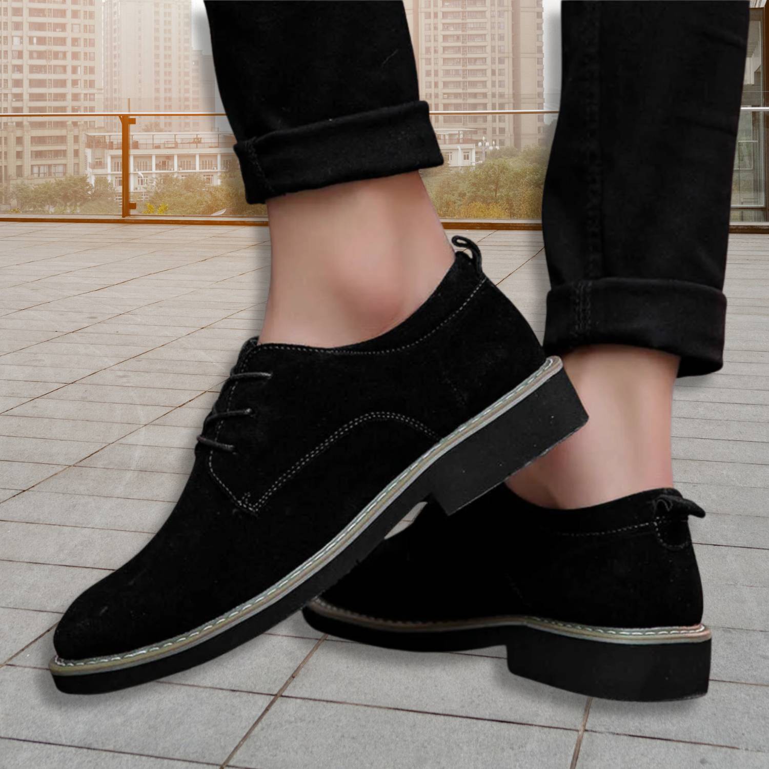Classic Old Money Oxford Shoes for Men with Suede Finish | Amadeus-Lanuvo