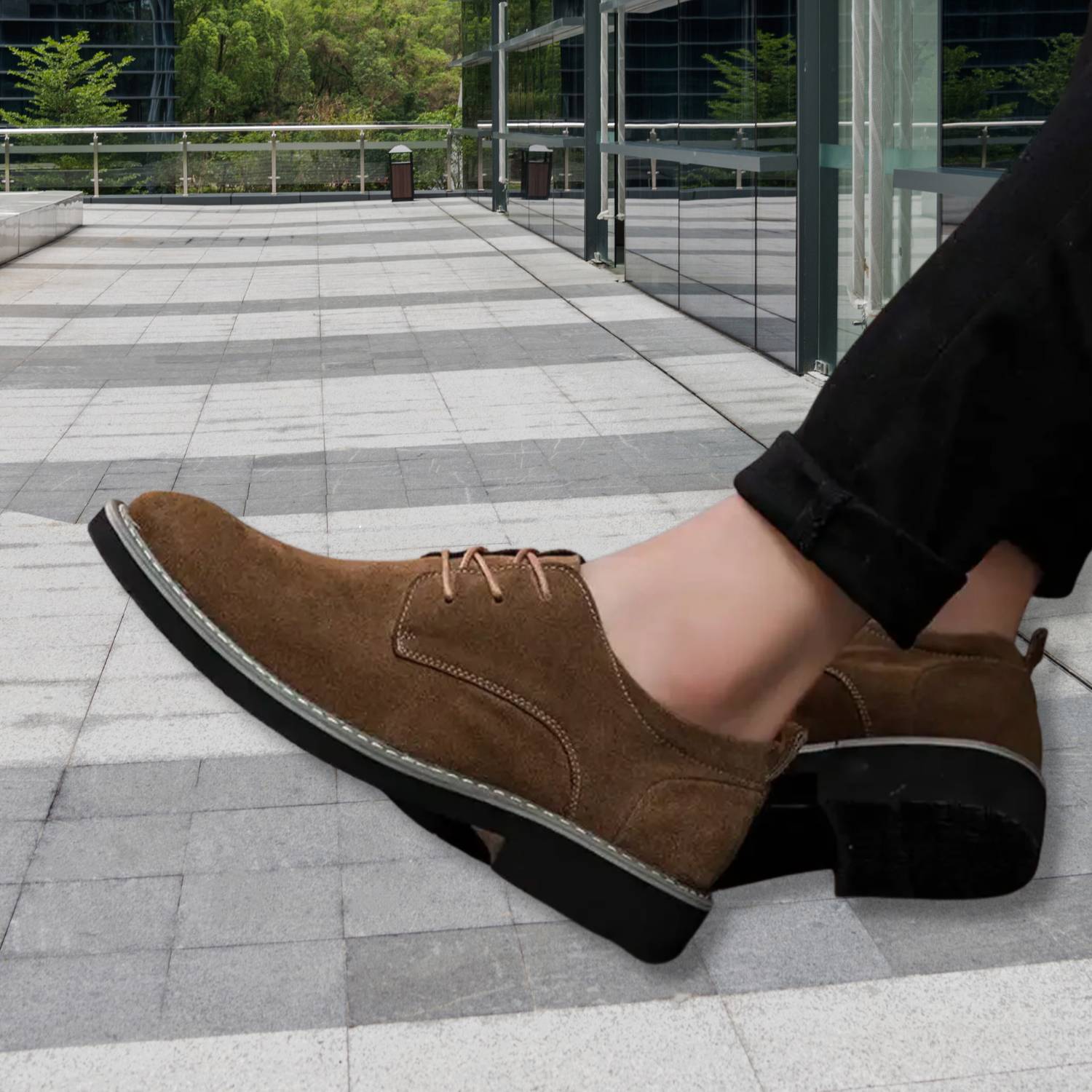 Classic Old Money Oxford Shoes for Men with Suede Finish | Amadeus-Lanuvo