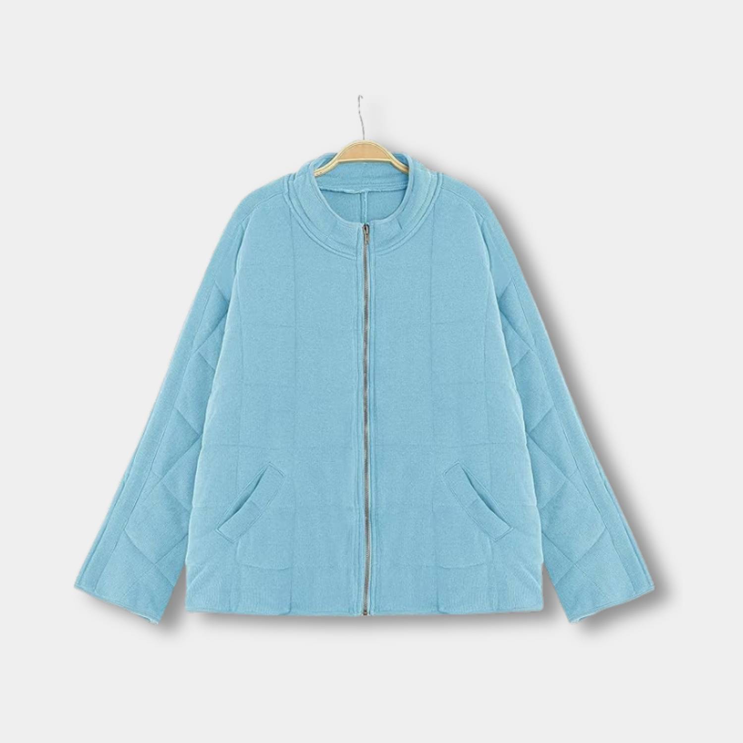 Cozy Oversized Quilted Jacket for Women with Zip-up Design | Chantal-Lanuvo