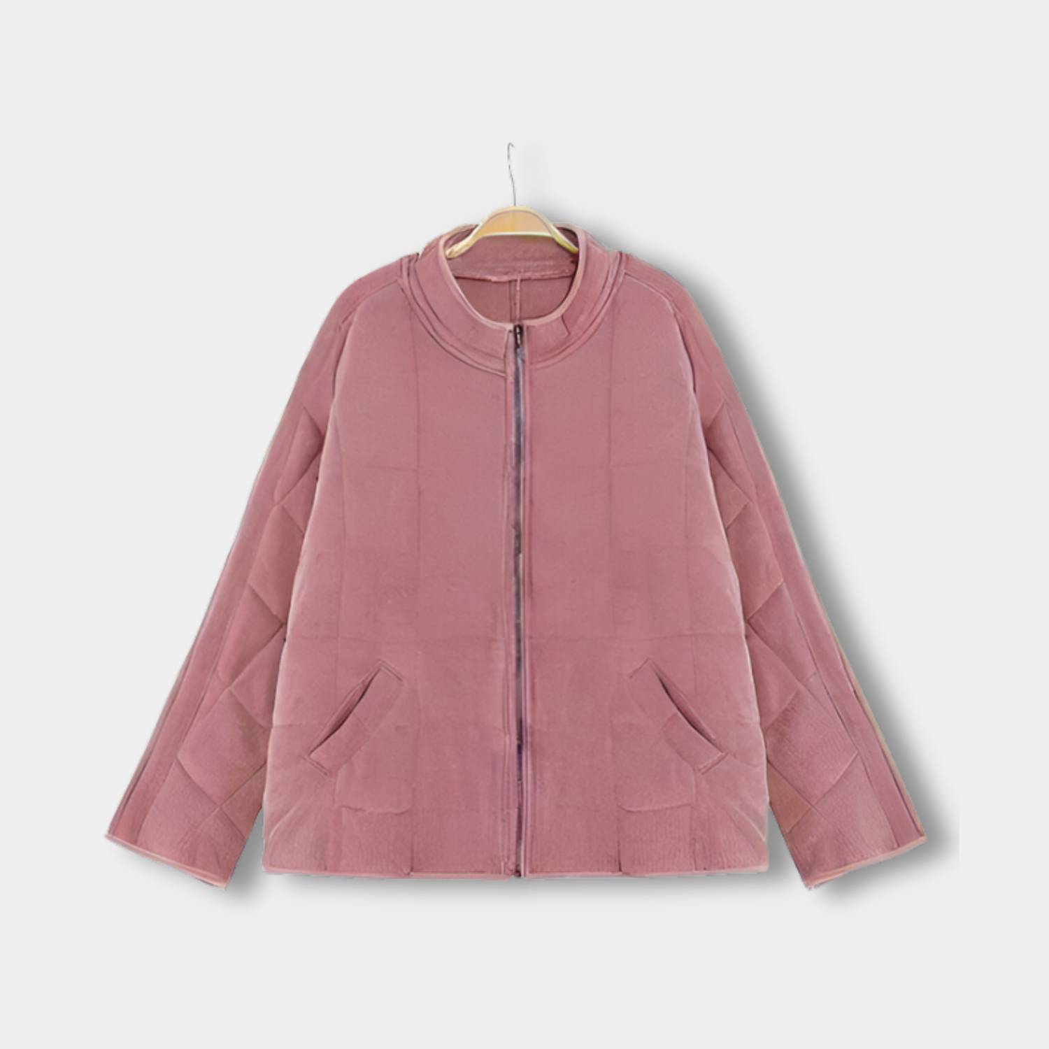 Cozy Oversized Quilted Jacket for Women with Zip-up Design | Chantal-Lanuvo