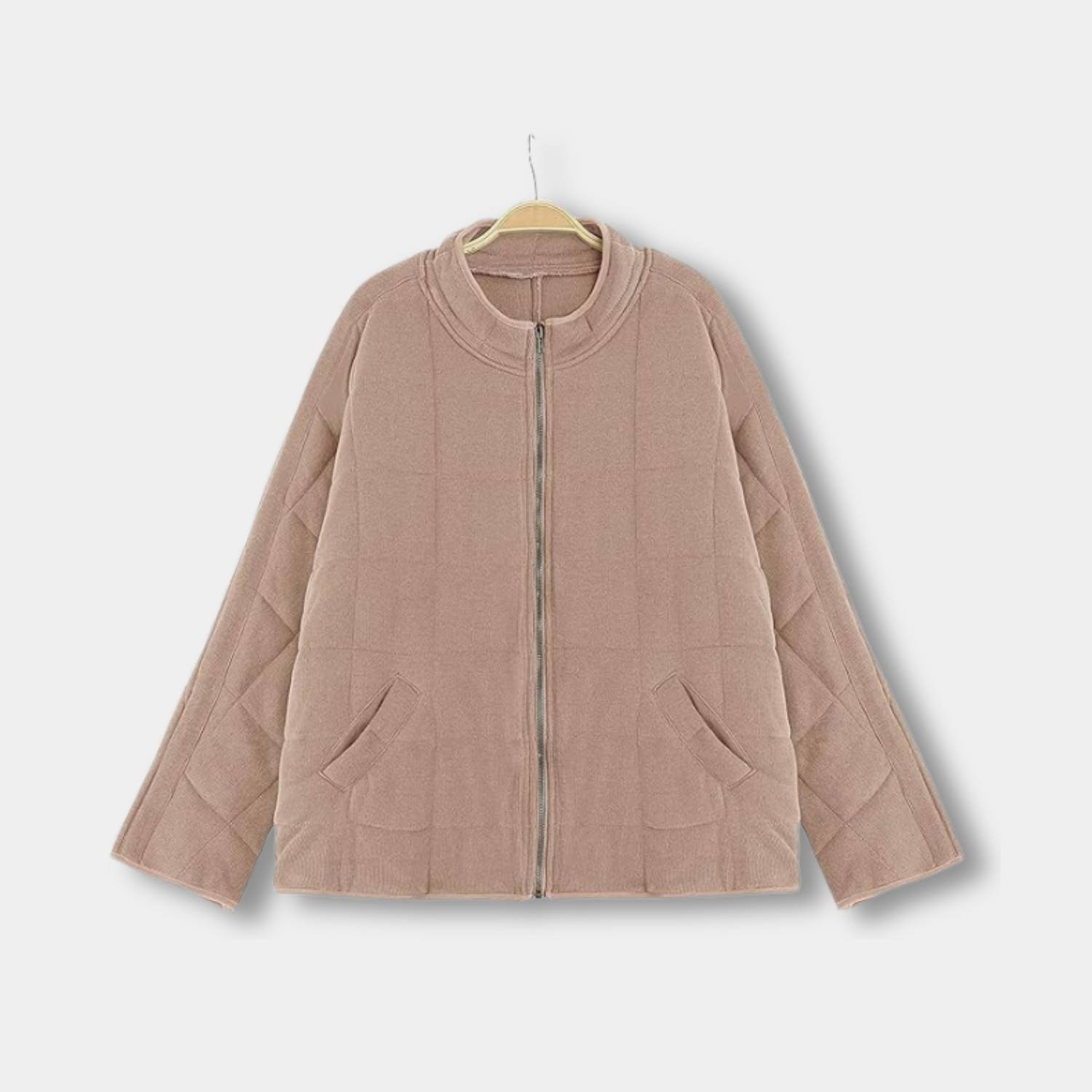 Cozy Oversized Quilted Jacket for Women with Zip-up Design | Chantal-Lanuvo