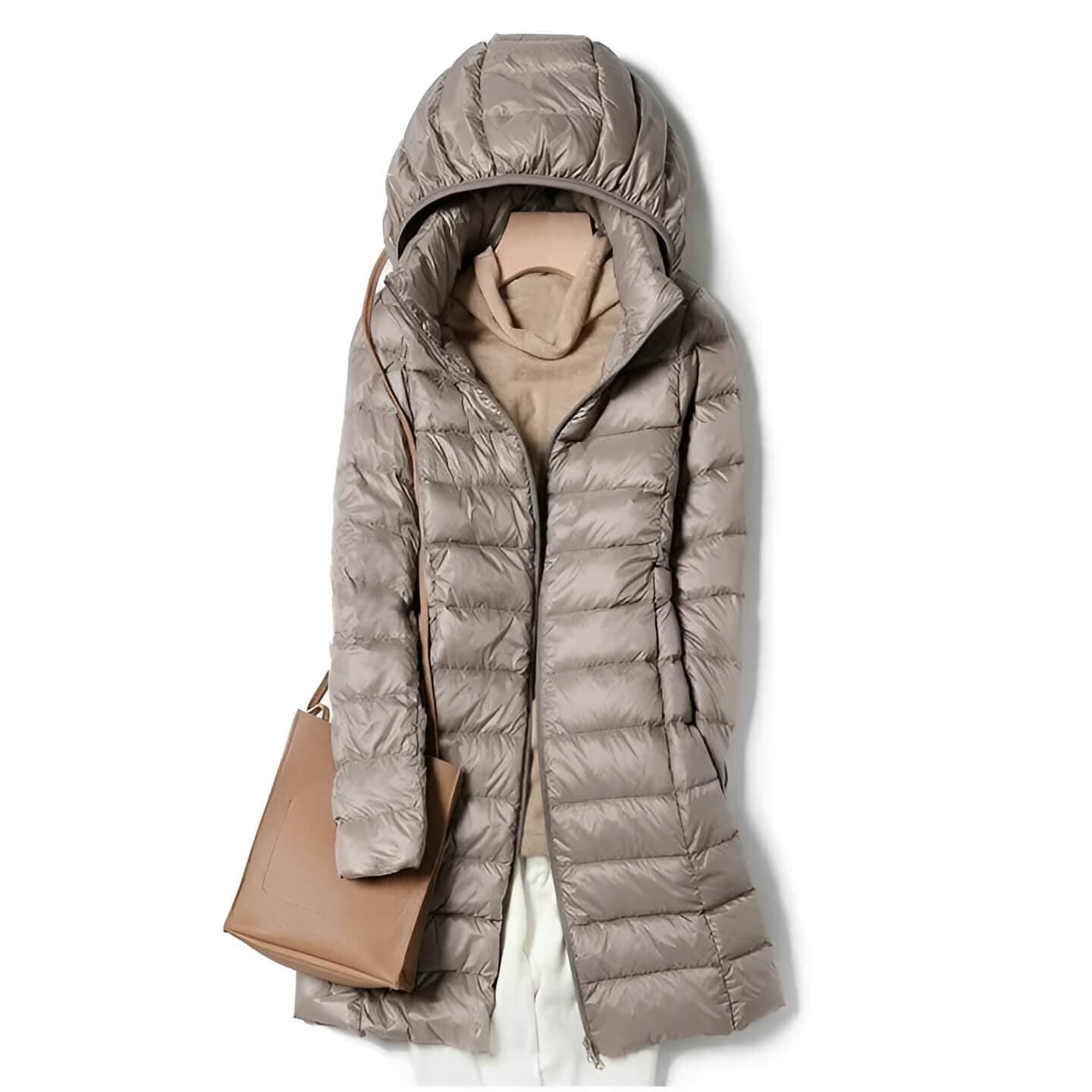 Lisa | Long Women's Down Jacket with Hood-Lanuvo