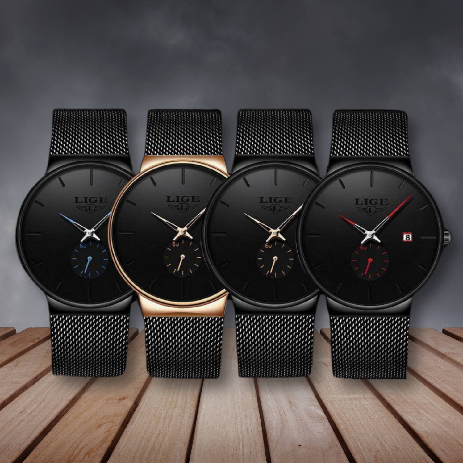 Luxury Waterproof Slim Quartz Watch with Metal Band for Men-Lanuvo