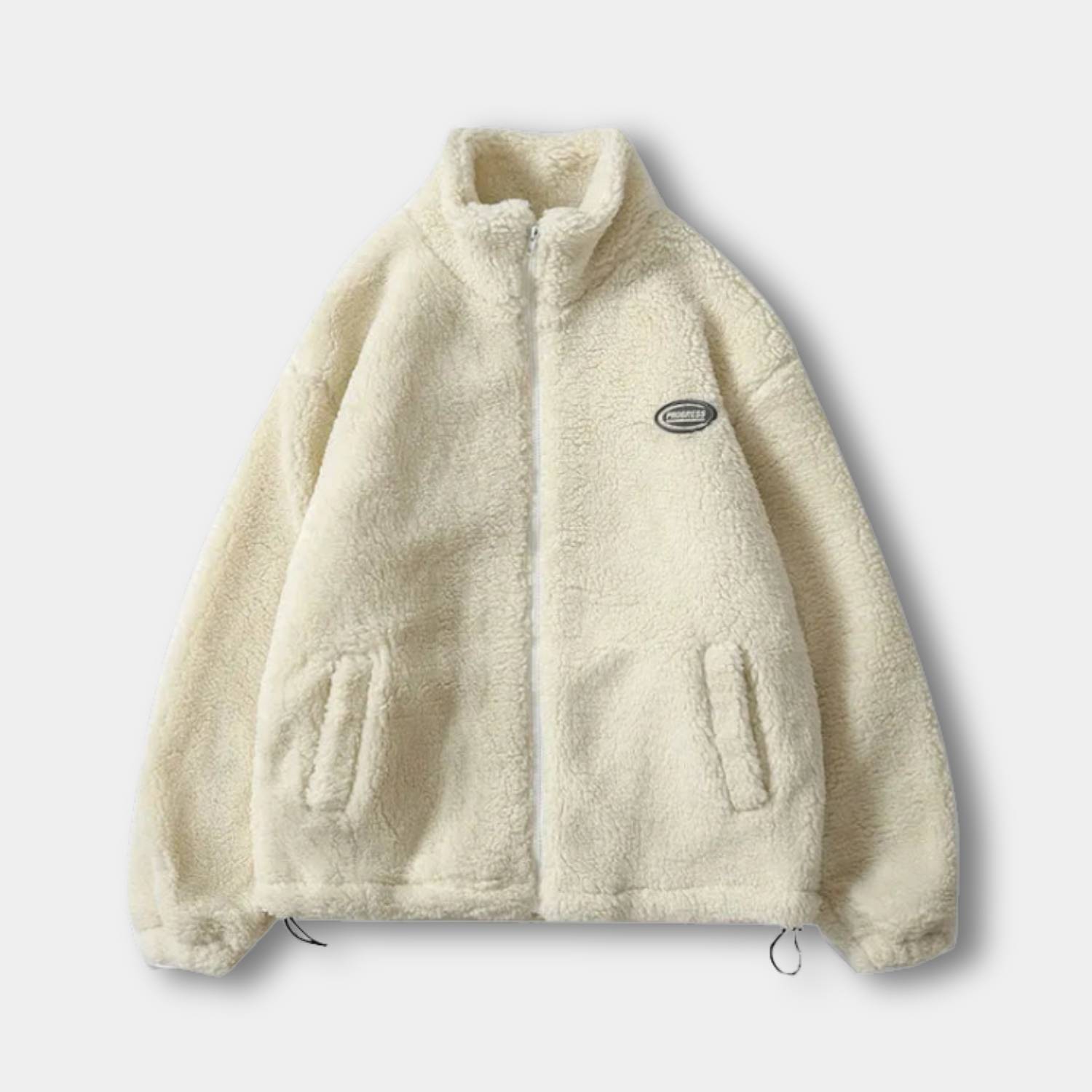 Plush Lambswool Progress Jacket for Men with Full Zip | Dion-Lanuvo