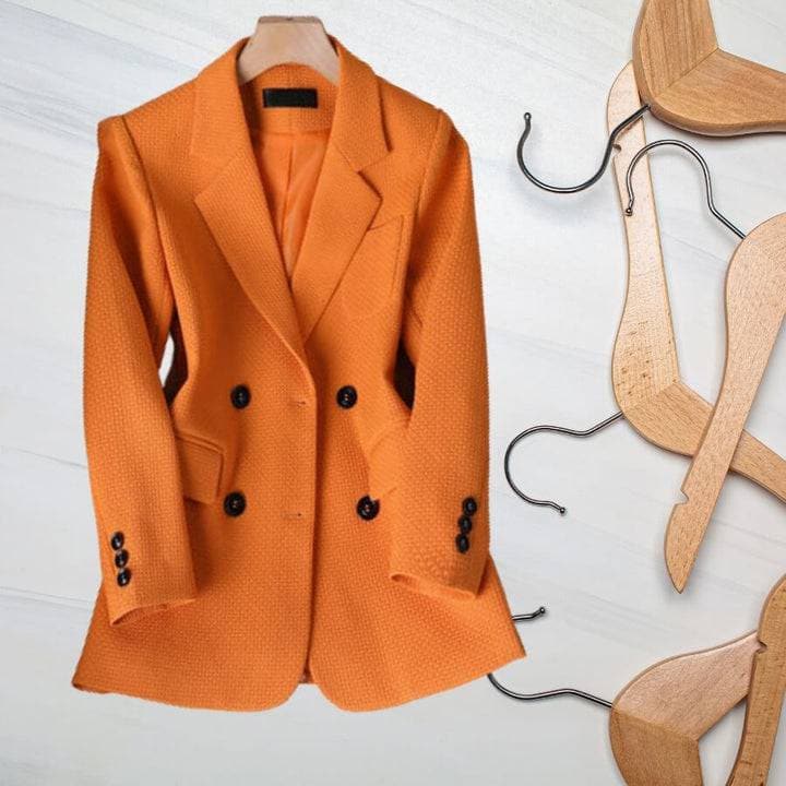 Ravenna | Women's Solid Colour Blazer with Four-Button Closure-Lanuvo