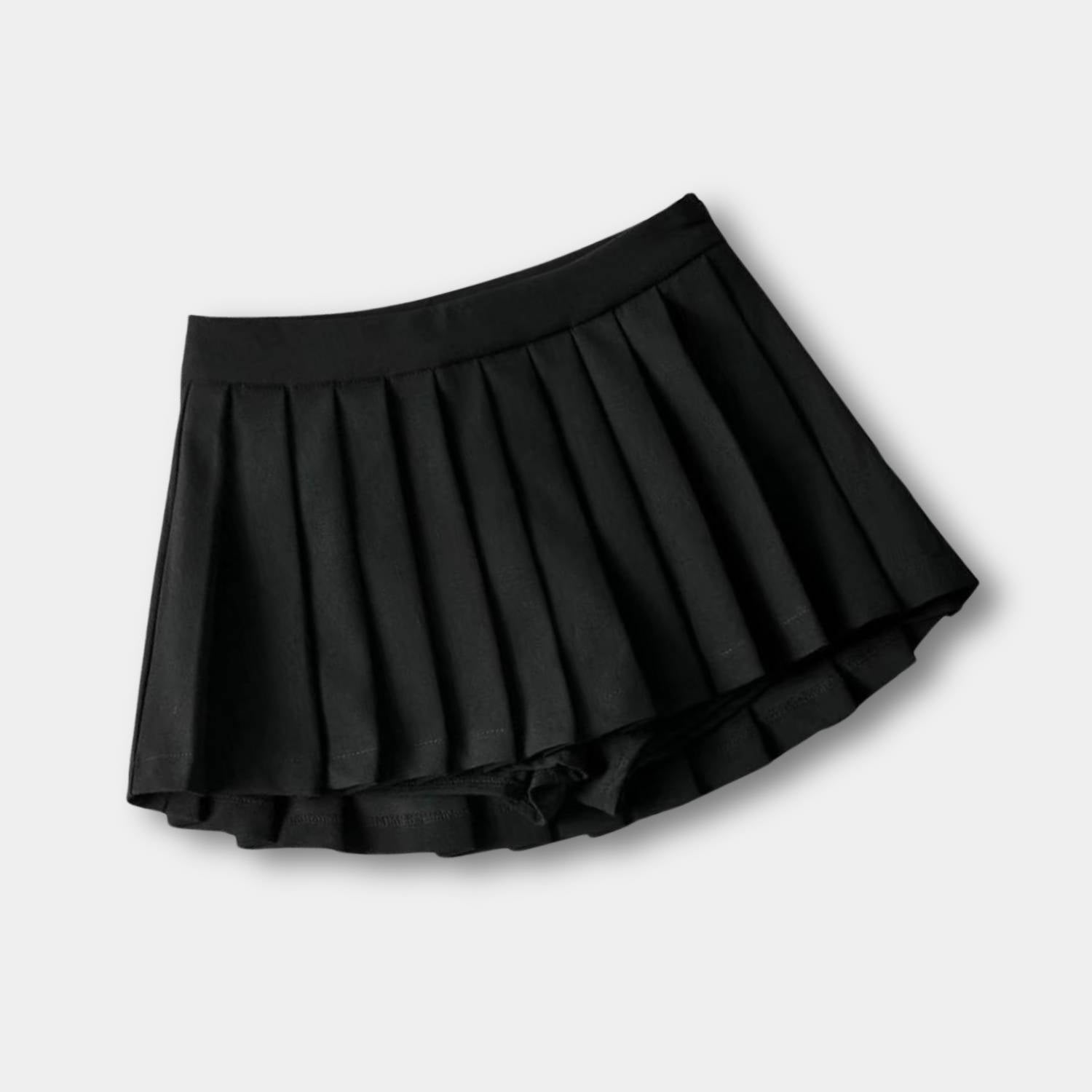 Retro Pleated High-Waisted Skirt for Women with Built-in Shorts | Christa-Lanuvo