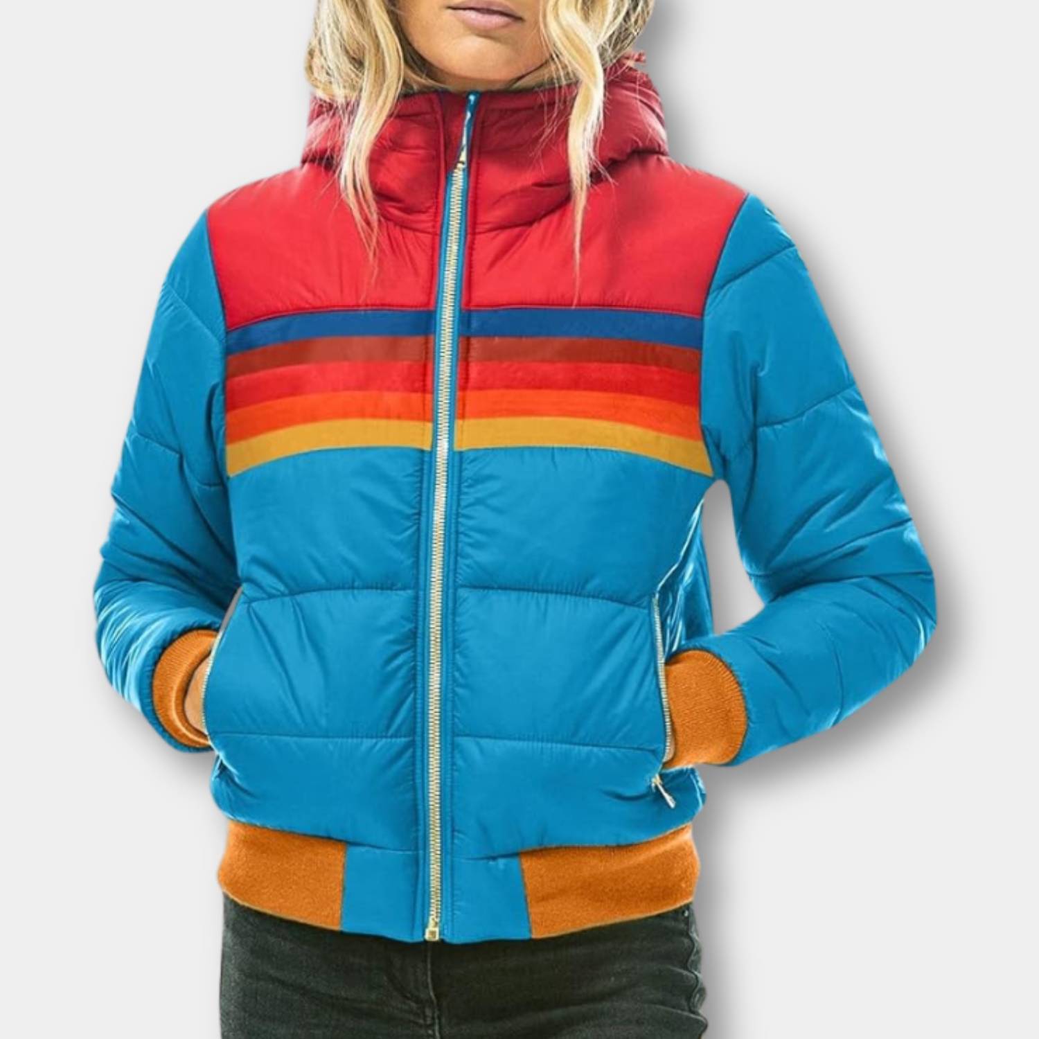 Retro Striped Plush Jacket for Women with Warm Insulation | Bolivia-Lanuvo