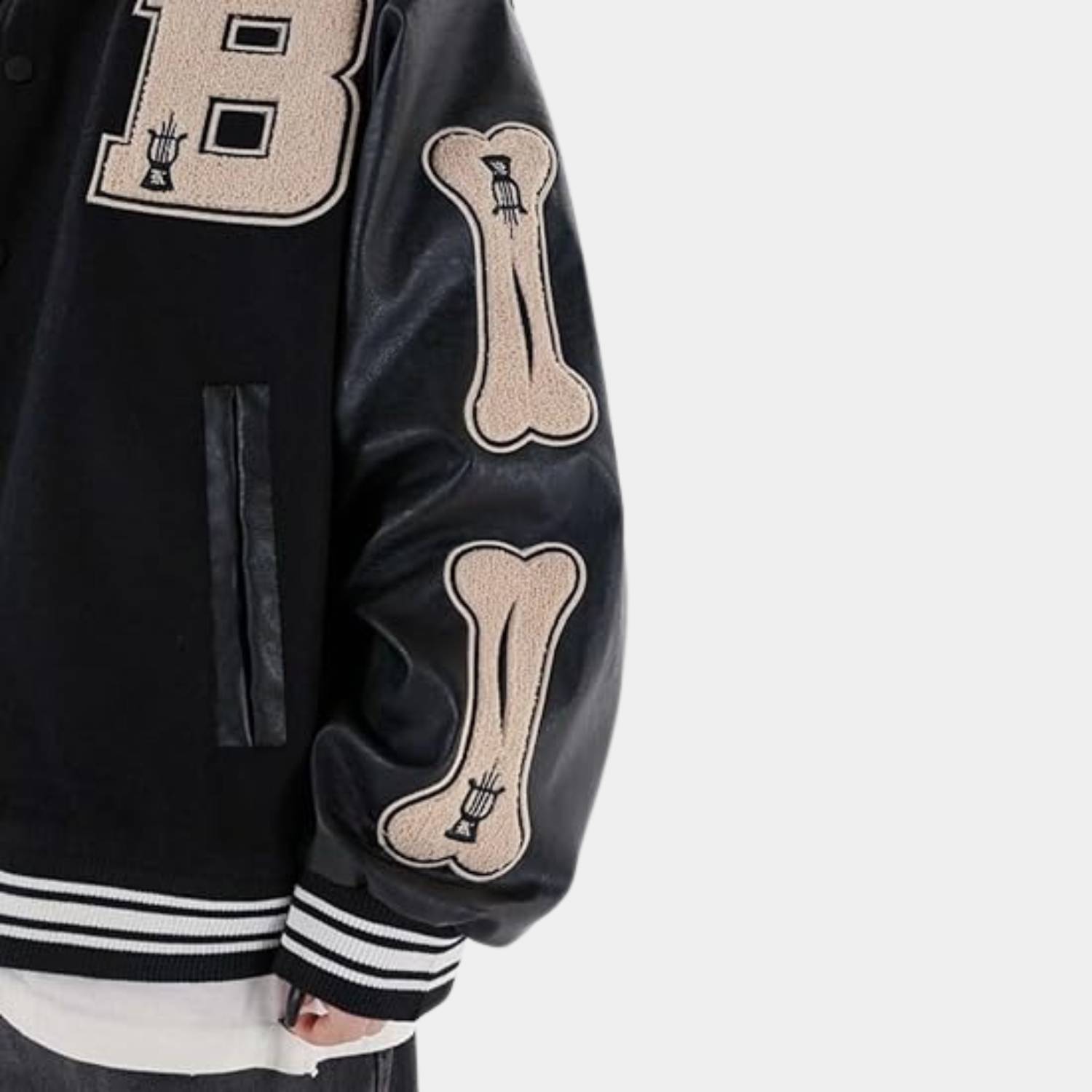Vintage Varsity Jacket for Men with Bone Patches | Elian-Lanuvo